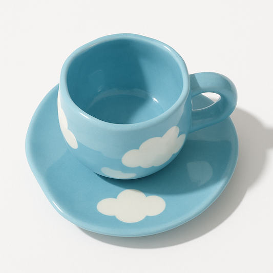 Tazza con piattino CLOUDY