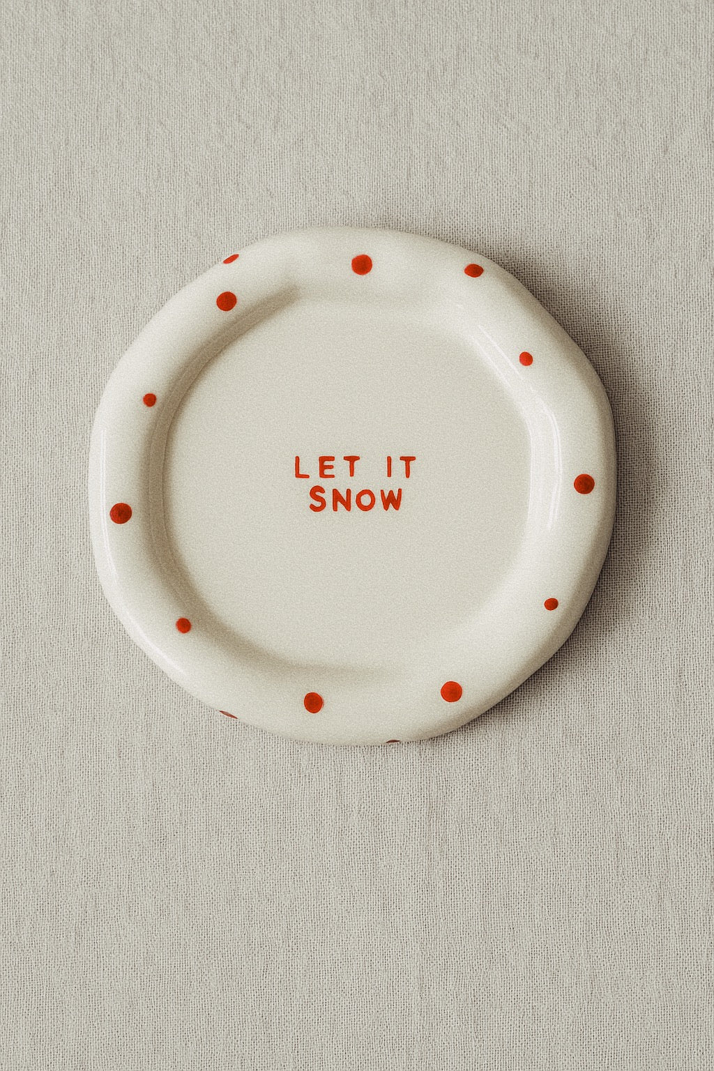 Tazza con piattino LETITSNOW