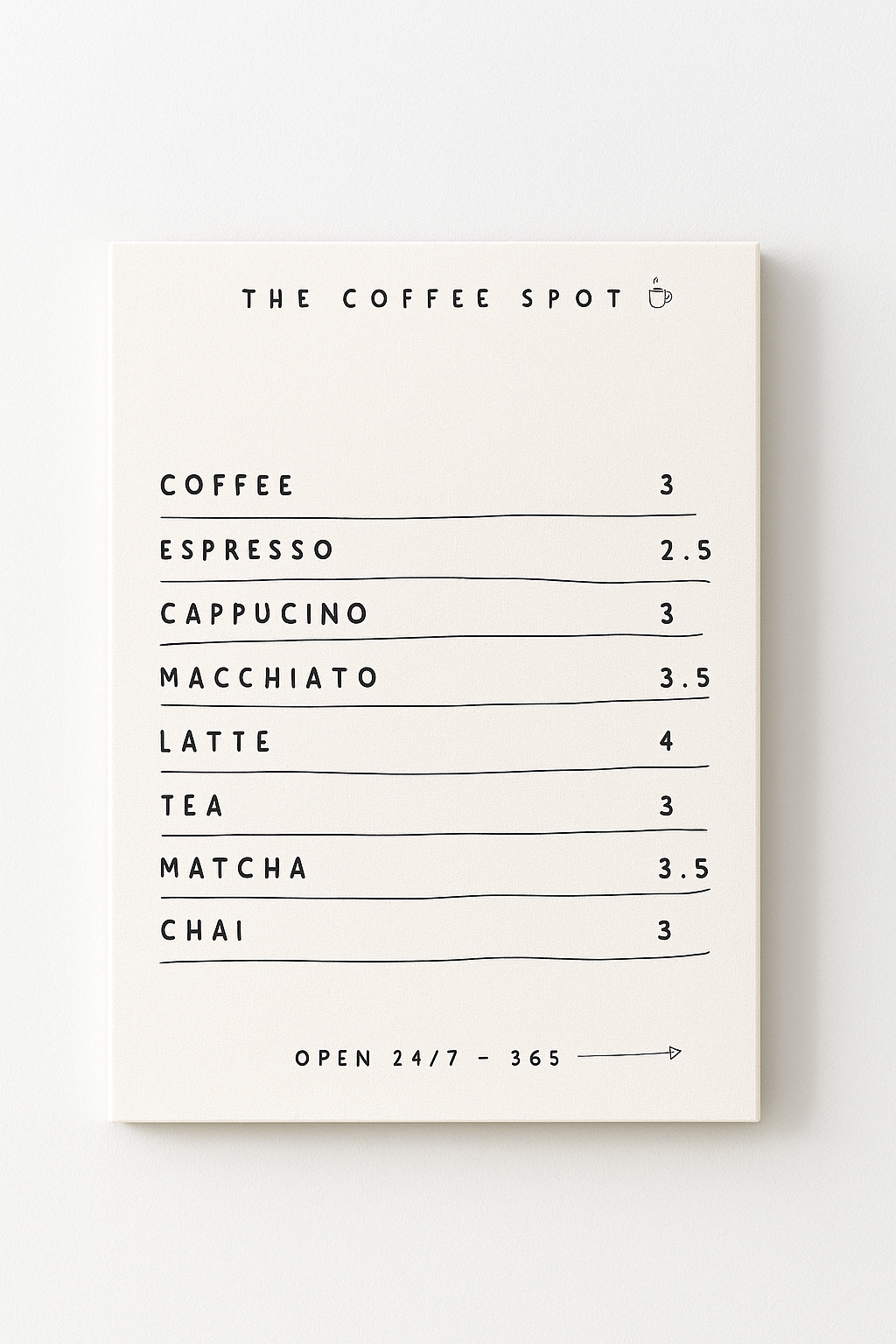 Stampa su tela CAFé