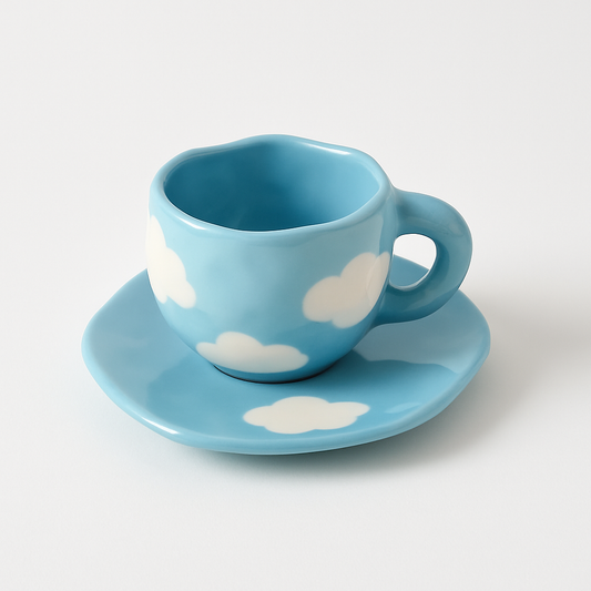 Tazza con piattino CLOUDY