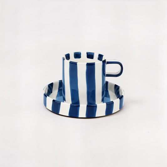 Tazza con piattino STRIPY