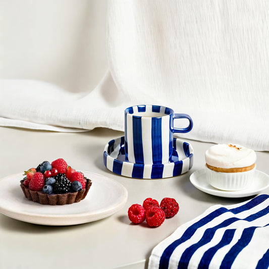 Tazza con piattino STRIPY