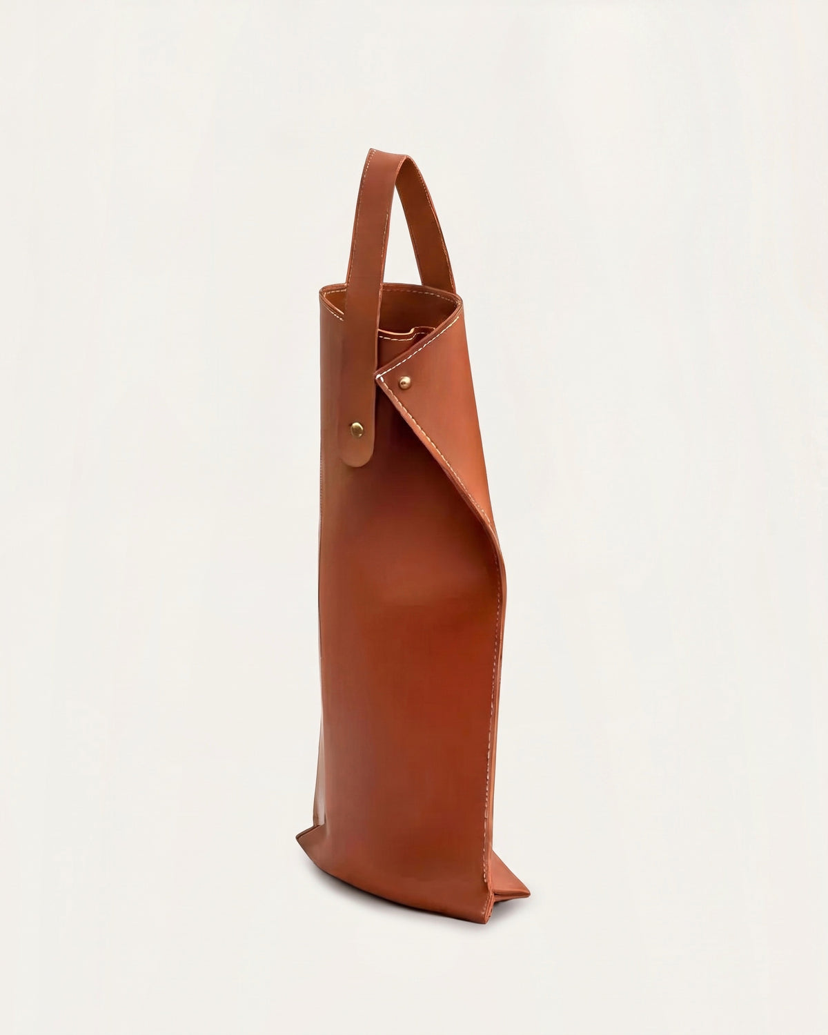 Portabottiglie in similpelle – Marrone