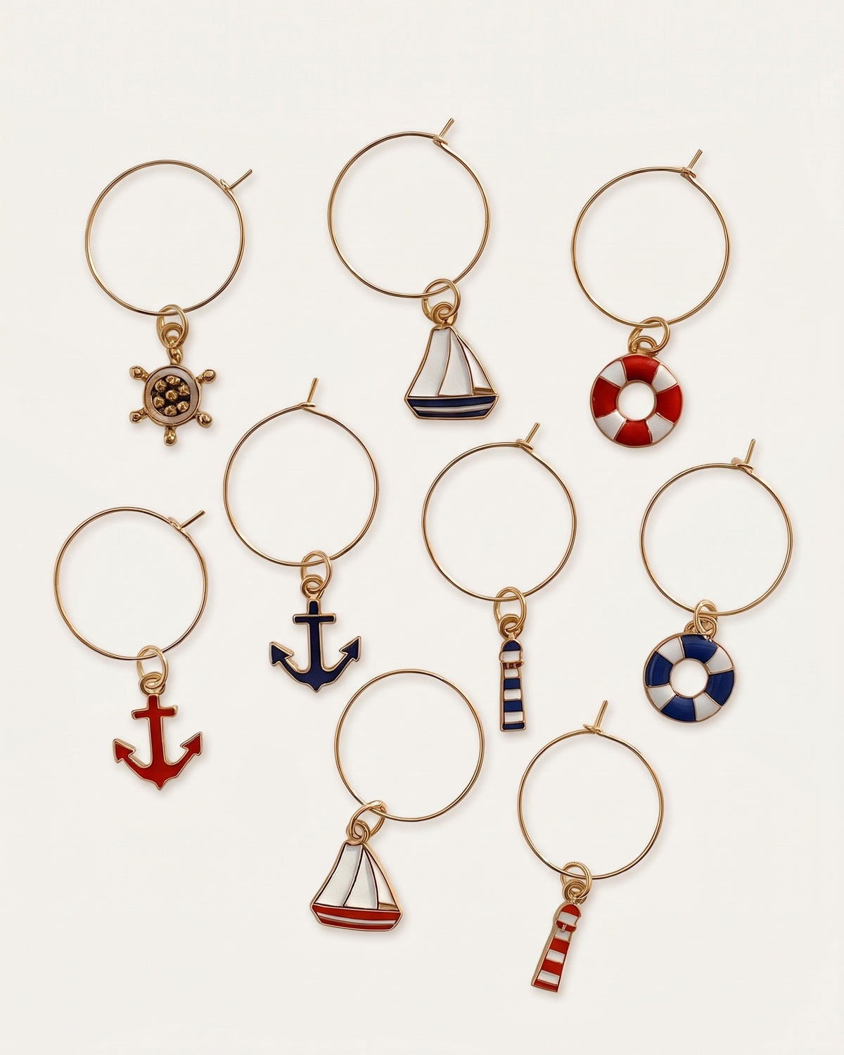 Segnabicchieri metallo SEA (set da 10)